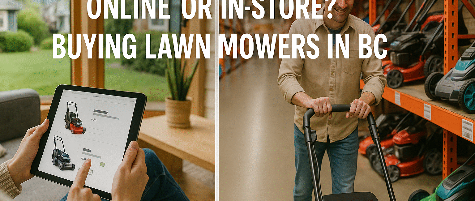 Online vs Local Lawn Mower Shopping BC