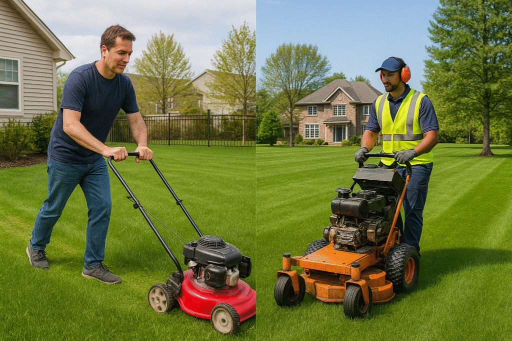 π¨ Lawn Mower Safety in Surrey BC: DIY Hazards vs Professional Liability β What Every Homeowner Needs to Know 2 DIY vs Professional Safety Setup