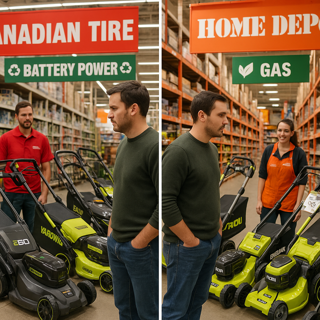 In Store Mower Shopping in BC