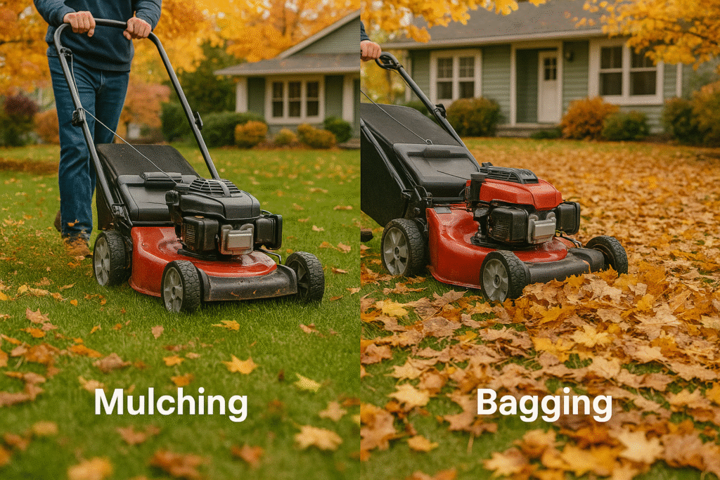 Fall Mowing Tools Compared: Which Lawn Mower Handles Leaves Best in BC? π 1 Mulching vs Bagging
