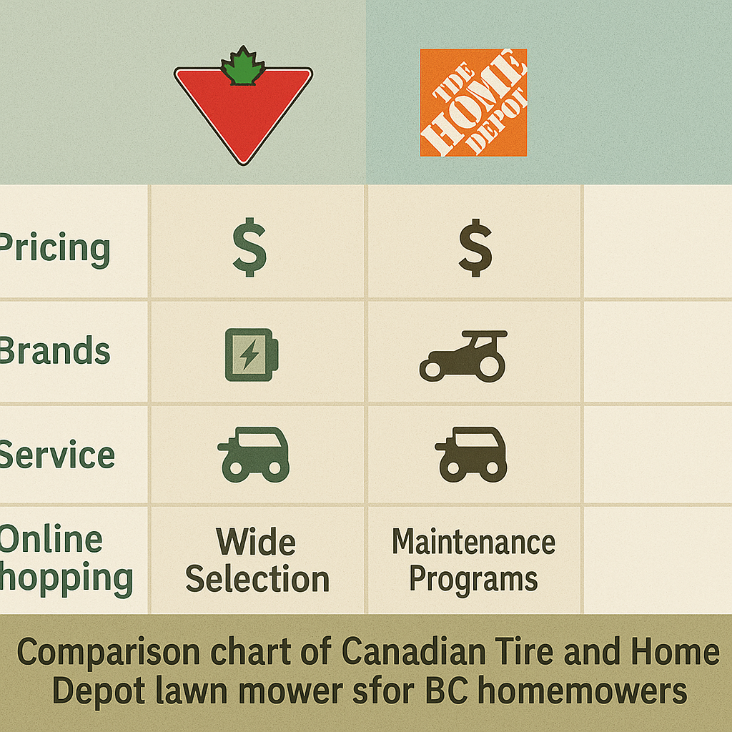 Side by Side Store Comparison Chart