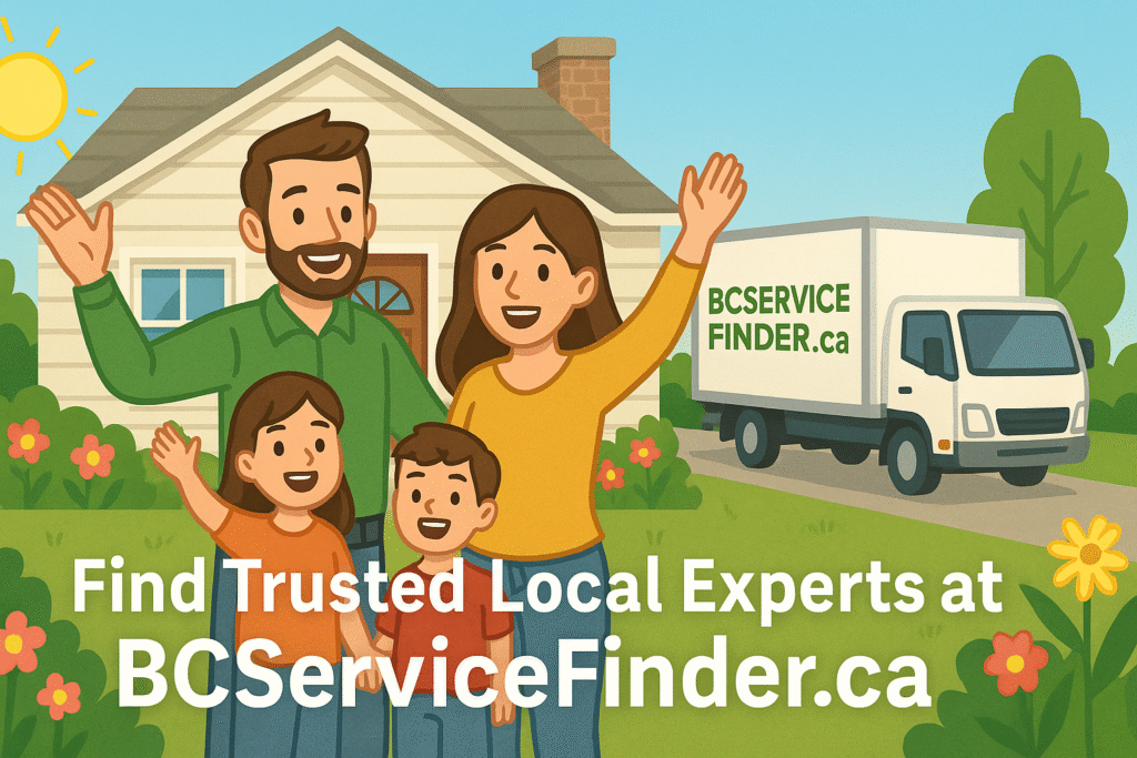 Victoria residents celebrating a clean home after booking junk removal via BCServiceFinder.ca