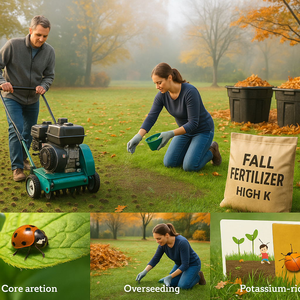 The Complete Year-Round Lawn Care Calendar for BC: Your Ultimate Guide to a Perfect Lawn π± 3 BC fall lawn care including aeration, overseeding, and potassium-rich fertilization.