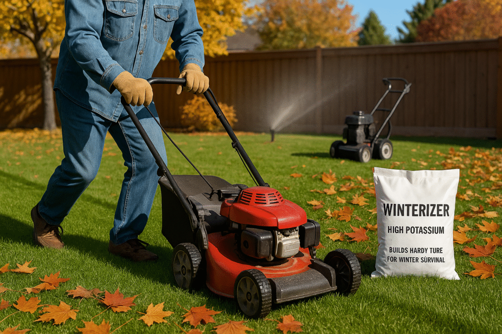 How Snow and Ice Impact Your Lawn in British Columbia—and How to Minimize Damage ❄️ 2 Final lawn prep in BC before winter, including mowing, leaf removal, and fertilizing with winter formula.