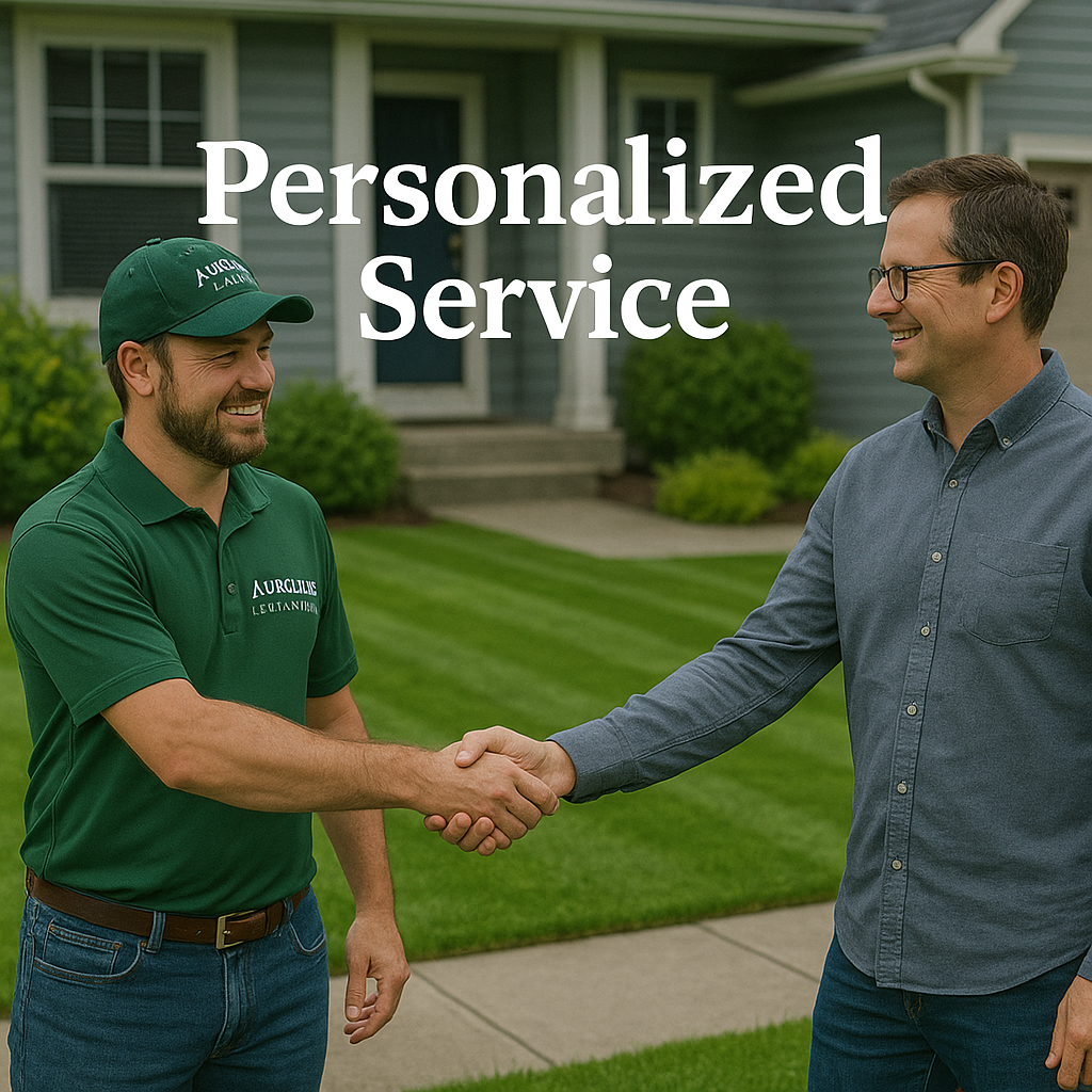 ๐ฑ Top 7 Lawn Mowing Services in Abbotsford, BC for 2025-2026: Your Ultimate Guide to Perfect Lawns 3 Aurelius Lawn Care owner greeting a customer beside a tidy Abbotsford yard.