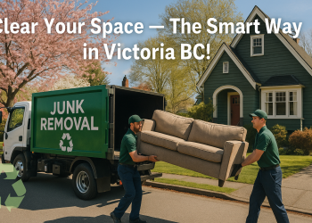 Victoria BC Junk removal professionals loading furniture
